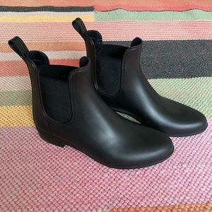 JCrew Chelsea Rain boots Black